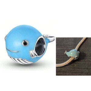 NEW Blue Whale Charm For Pandora Bracelet